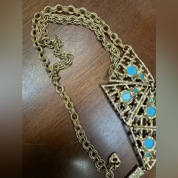 D & E JULIANA Moroccan Matrix Tile Large Pendant Statement Necklace - Picture 8 of 9